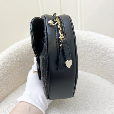 Chanel Large Heart Bag in Black Lambskin and GHW