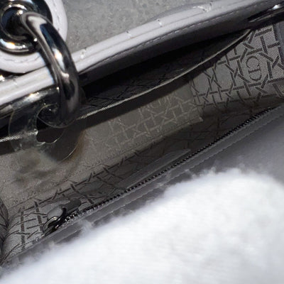 Dior Lady Dior My ABCDior Small Bag in Grey Lambskin and LGHW