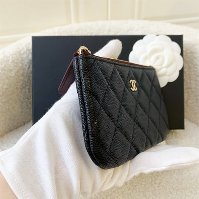 Chanel Mini O-Case Pouch in Black Caviar and GHW