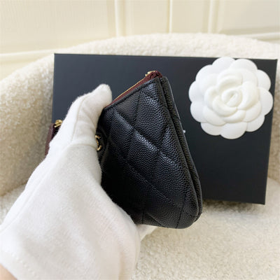 Chanel Mini O-Case Pouch in Black Caviar and GHW