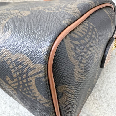 Celine Small Boston Bag in Triomphe Canvas, Calfskin and GHW (Model: 197582EIP.04LU)