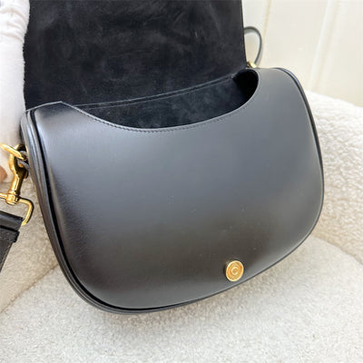 Dior Medium Bobby Flap Bag in Black Calfskin and GHW