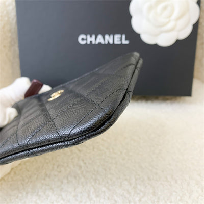 Chanel Mini O-Case Pouch in Black Caviar and GHW