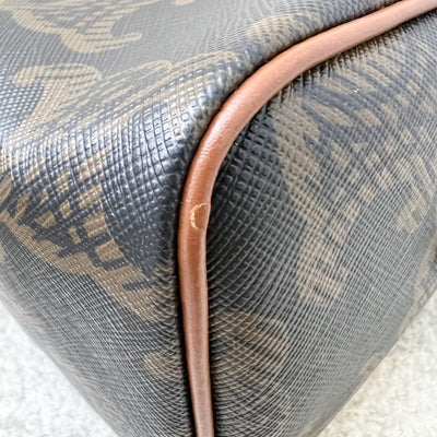 Celine Small Boston Bag in Triomphe Canvas, Calfskin and GHW (Model: 197582EIP.04LU)