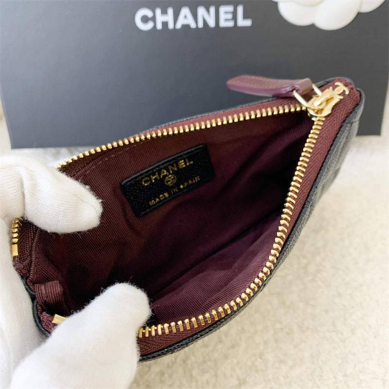 Chanel Mini O-Case Pouch in Black Caviar and GHW