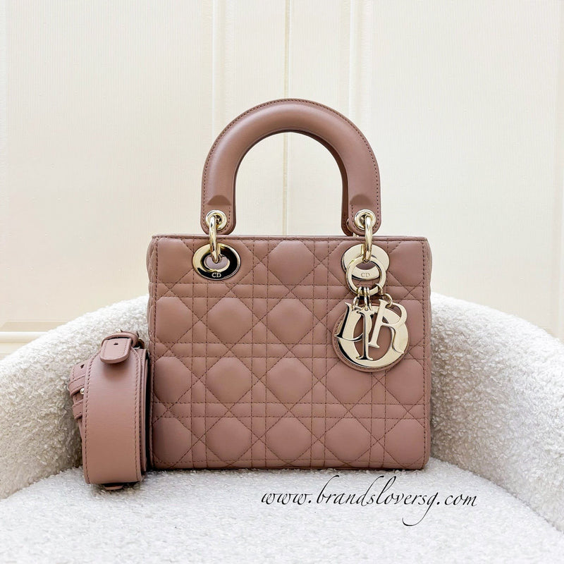 Dior Lady Dior ABCDior Small Bag in Blush Pink Lambskin and LGHW