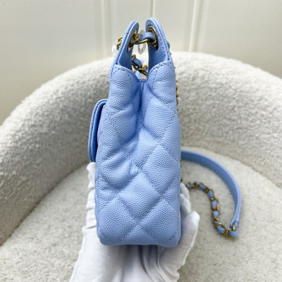 Chanel 23P Hobo Bag in Periwinkle Blue Caviar and AGHW