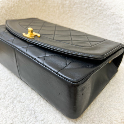 Chanel Vintage Medium Diana Flap in Black Lambskin and 24K GHW