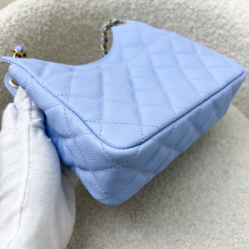 Chanel 23P Hobo Bag in Periwinkle Blue Caviar and AGHW