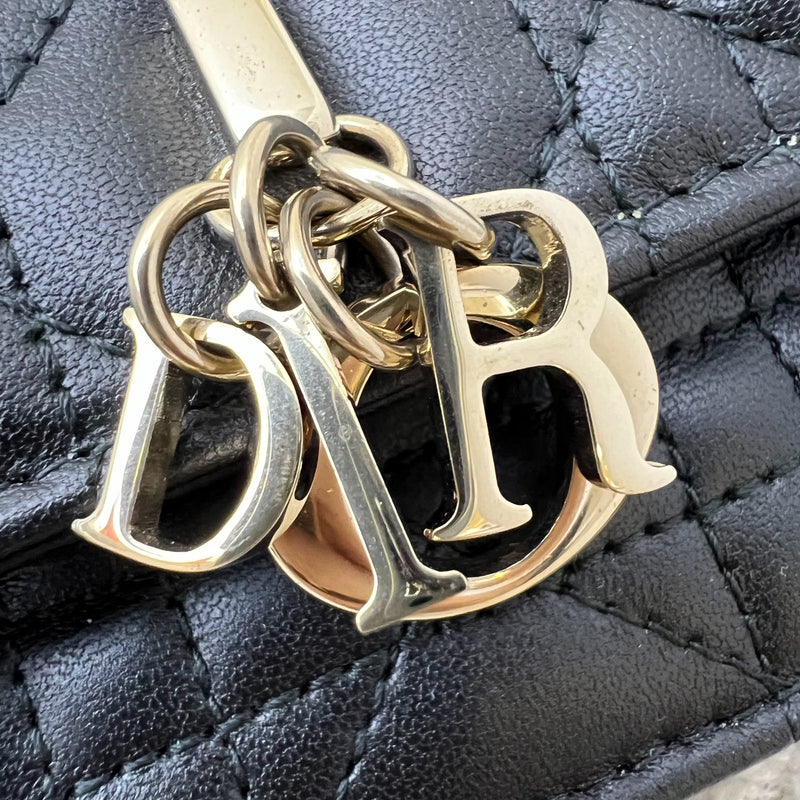 Dior My Dior Mini Bag in Black Cannage Lambskin and LGHW (Model: S0980ONMJ)