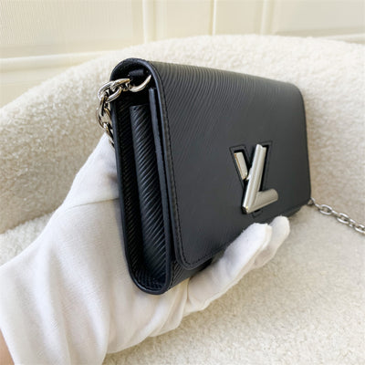 LV Twist Pochette / Wallet on Chain WOC in Black Epi Leather and SHW