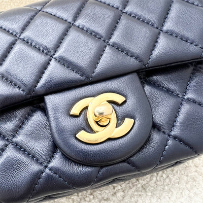 Chanel Pearl Crush Square Mini Flap in Navy Lambskin AGHW