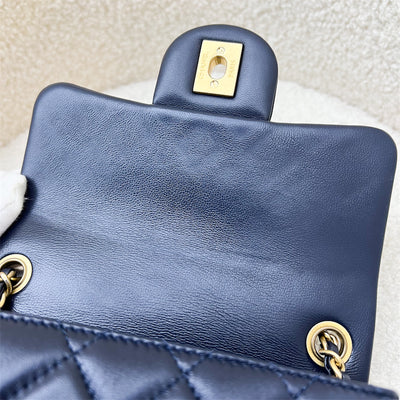 Chanel Pearl Crush Square Mini Flap in Navy Lambskin AGHW