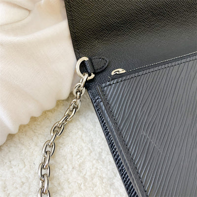 LV Twist Pochette / Wallet on Chain WOC in Black Epi Leather and SHW