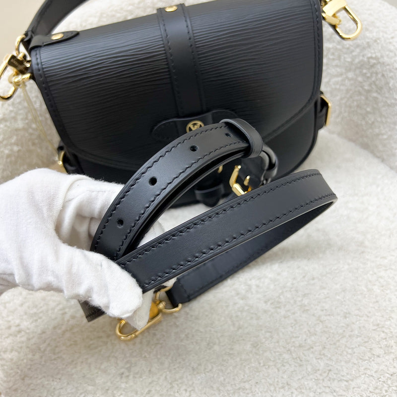 LV Saumur BB in Black Epi Leather and GHW (Model: M23469)