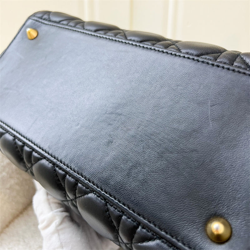 Dior Medium Lady Dior in Black Lambskin and GHW