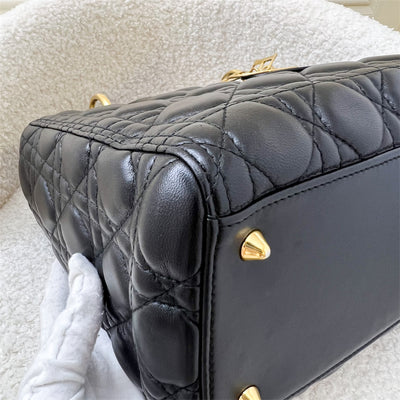 Dior Medium Lady Dior in Black Lambskin and GHW