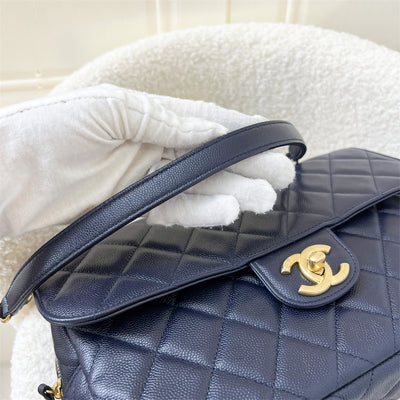 Chanel 22k Seasonal "Easy Caviar" Flap in Dark Blue Caviar AGHW