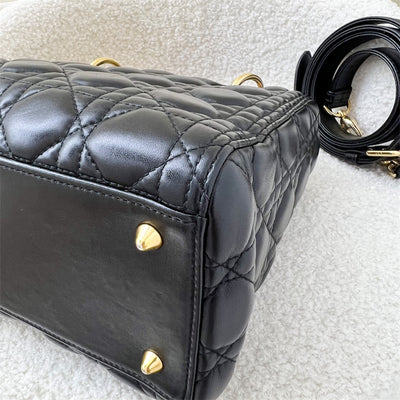 Dior Medium Lady Dior in Black Lambskin and GHW