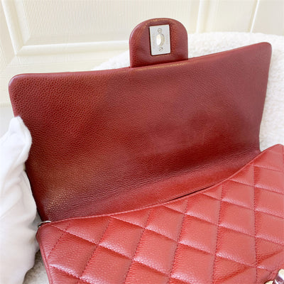 Chanel Timeless Clutch with Chain in Burgundy Red Caviar SHW