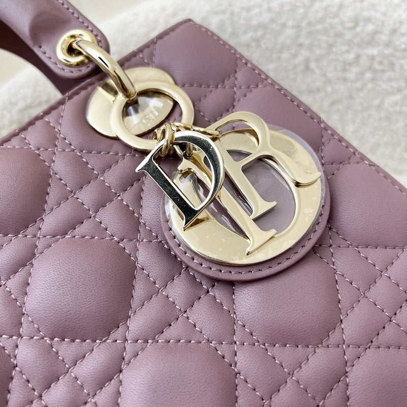 Dior Lady Dior My ABCDior Small Bag in Peony Pink Lambskin and LGHW (Model: M0538ONGE) (Colour code: M81P)
