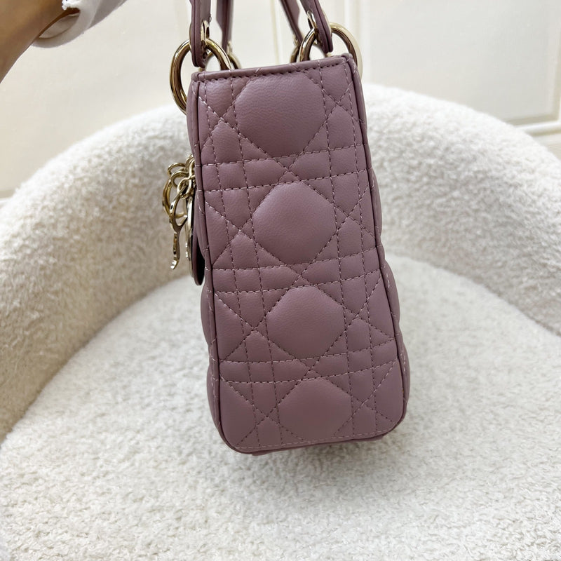 Dior Lady Dior My ABCDior Small Bag in Peony Pink Lambskin and LGHW (Model: M0538ONGE) (Colour code: M81P)