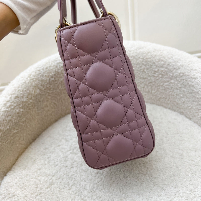 Dior Lady Dior My ABCDior Small Bag in Peony Pink Lambskin and LGHW (Model: M0538ONGE) (Colour code: M81P)