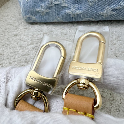 LV Nano Speedy in Light Blue Denim and GHW (Model: M11212)