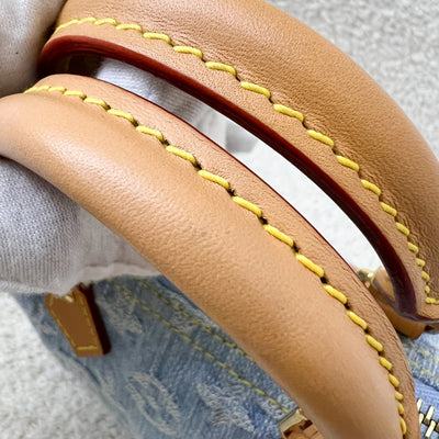 LV Nano Speedy in Light Blue Denim and GHW (Model: M11212)
