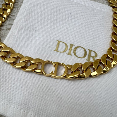 Dior 30 Montaigne CD Choker in Gold-Finish Metal