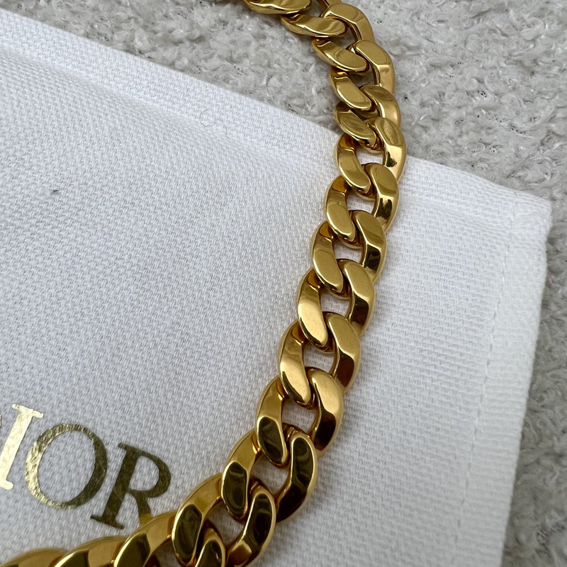 Dior 30 Montaigne CD Choker in Gold-Finish Metal