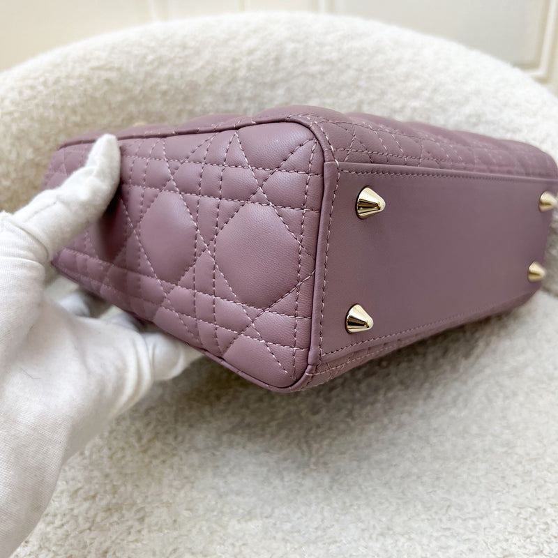 Dior Lady Dior My ABCDior Small Bag in Peony Pink Lambskin and LGHW (Model: M0538ONGE) (Colour code: M81P)