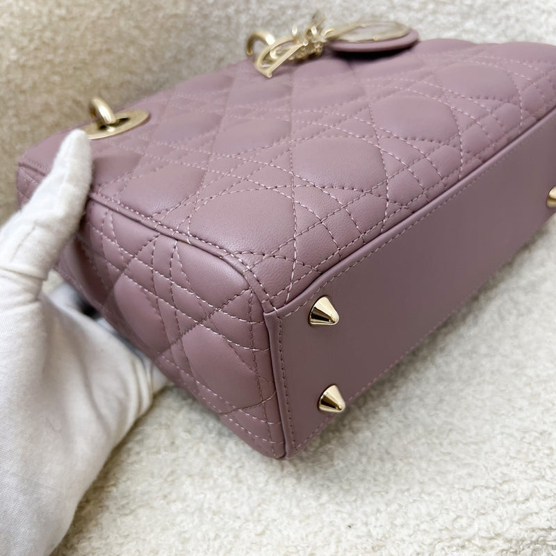 Dior Lady Dior My ABCDior Small Bag in Peony Pink Lambskin and LGHW (Model: M0538ONGE) (Colour code: M81P)
