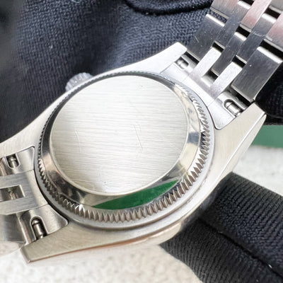 Rolex Lady's Datejust (26mm) with Silver Dial, 18K White Gold Fluted Bezel and Stainless Steel Jubilee Link Bracelet (179174)