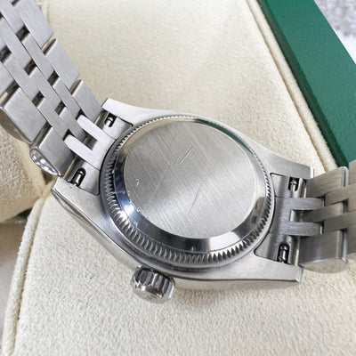 Rolex Lady's Datejust (26mm) with Silver Dial, 18K White Gold Fluted Bezel and Stainless Steel Jubilee Link Bracelet (179174)