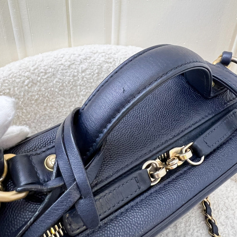 Chanel Medium Filigree Vanity in Navy Caviar and AGHW