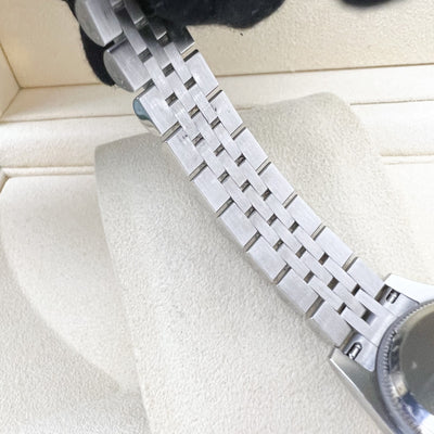 Rolex Lady's Datejust (26mm) with Silver Dial, 18K White Gold Fluted Bezel and Stainless Steel Jubilee Link Bracelet (179174)