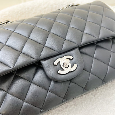 Chanel Medium Classic Flap CF in Black Lambskin and SHW