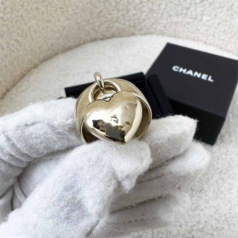 Chanel Heart Charm Ring in LGHW