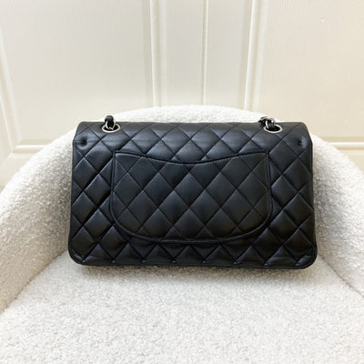 Chanel Medium Classic Flap CF in Black Lambskin and SHW