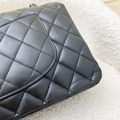 Chanel Medium Classic Flap CF in Black Lambskin and SHW