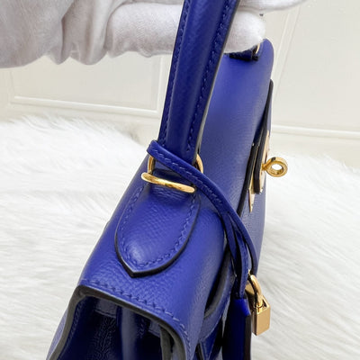 Hermes Kelly 28 Sellier in Bleu Electrique Epsom Leather and GHW