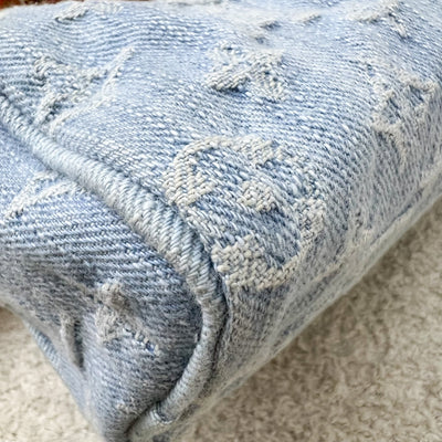 LV Nano Speedy in Light Blue Denim and GHW (Model: M11212)