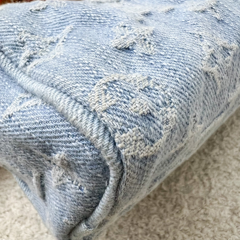 LV Nano Speedy in Light Blue Denim and GHW (Model: M11212)