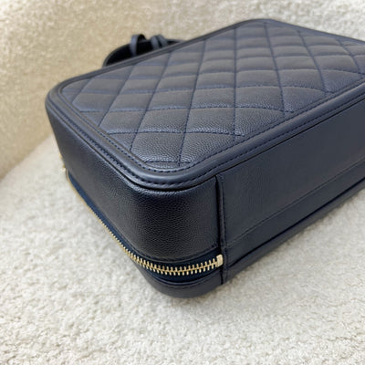 Chanel Medium Filigree Vanity in Navy Caviar and AGHW