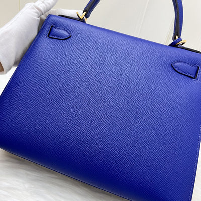 Hermes Kelly 28 Sellier in Bleu Electrique Epsom Leather and GHW