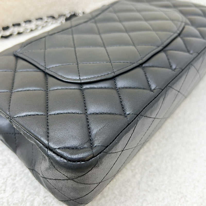 Chanel Medium Classic Flap CF in Black Lambskin and SHW