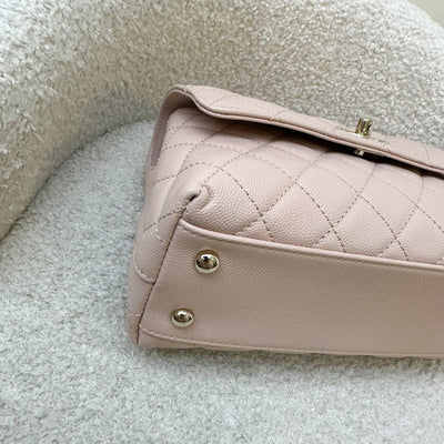 Chanel Small (24cm) Coco Handle in 21A Light Pink Caviar and LGHW