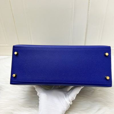 Hermes Kelly 28 Sellier in Bleu Electrique Epsom Leather and GHW