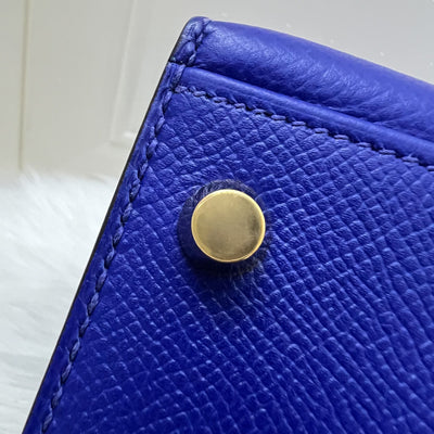 Hermes Kelly 28 Sellier in Bleu Electrique Epsom Leather and GHW